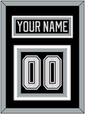 Los Angeles Nameplate & Number (Back) - Home Black - Triple Mat 2
