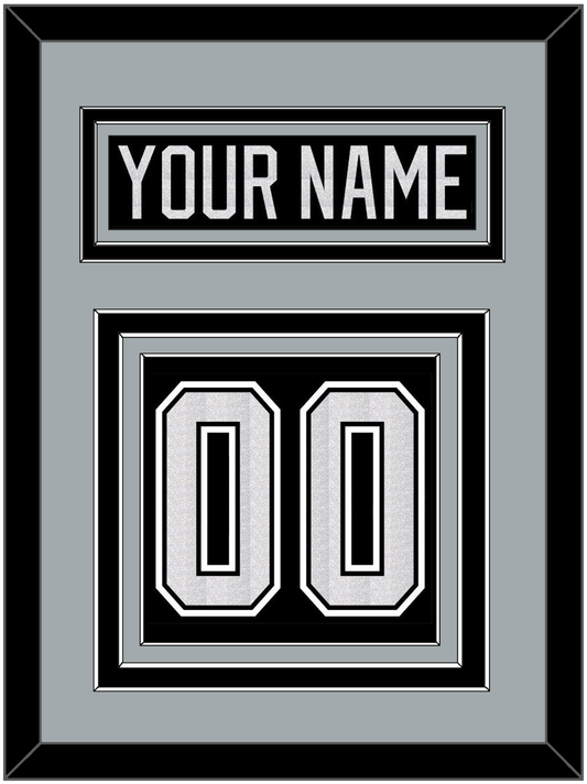 Los Angeles Nameplate & Number (Back) - Home Black - Premier Tier 3