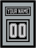 Los Angeles Nameplate & Number (Back) - Home Black - Triple Mat 3