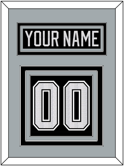 Los Angeles Nameplate & Number (Back) - Home Black - Premier Tier 3