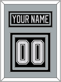 Los Angeles Nameplate & Number (Back) - Home Black - Triple Mat 3