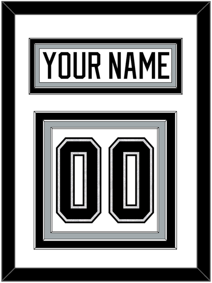 Los Angeles Nameplate & Number (Back) - Road White - Premier Tier 1