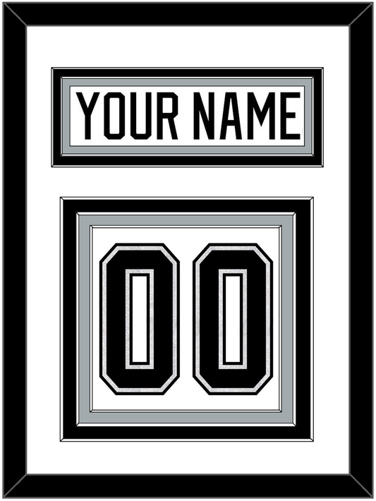 Los Angeles Nameplate & Number (Back) - Road White - Premier Tier 1