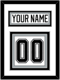 Los Angeles Nameplate & Number (Back) - Road White - Triple Mat 1