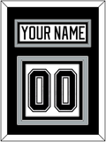 Los Angeles Nameplate & Number (Back) - Road White - Triple Mat 2