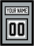 Los Angeles Nameplate & Number (Back) - Road White - Triple Mat 3