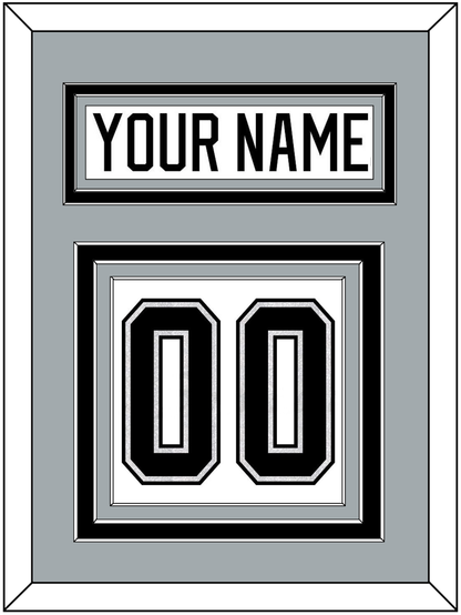 Los Angeles Nameplate & Number (Back) - Road White - Premier Tier 3