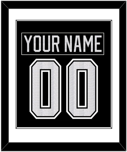 Los Angeles Nameplate & Number (Back) Combined - Home Black - Essential Tier 1