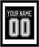 Los Angeles Nameplate & Number (Back) Combined - Home Black - Single Mat 1