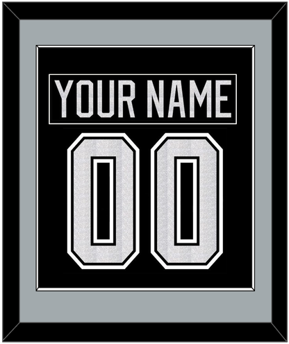 Los Angeles Nameplate & Number (Back) Combined - Home Black - Essential Tier 2