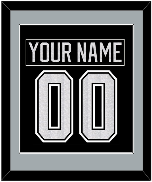Los Angeles Nameplate & Number (Back) Combined - Home Black - Essential Tier 2