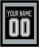 Los Angeles Nameplate & Number (Back) Combined - Home Black - Single Mat 2