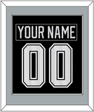 Los Angeles Nameplate & Number (Back) Combined - Home Black - Single Mat 2