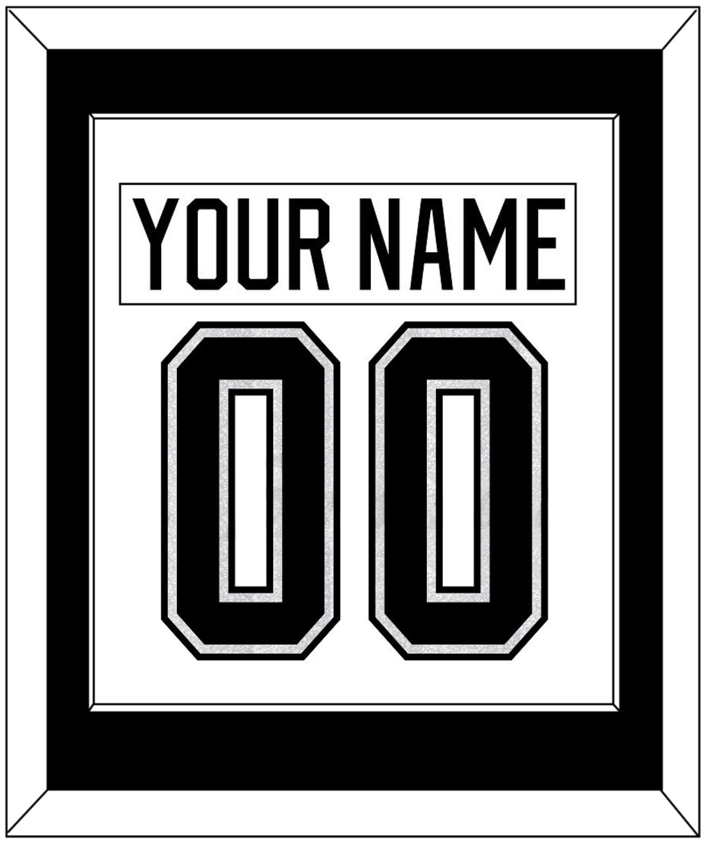 Los Angeles Nameplate & Number (Back) Combined - Road White - Essential Tier 1