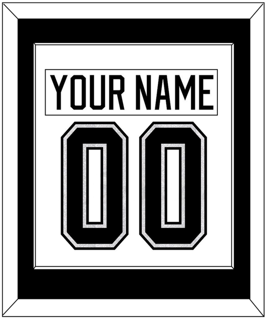Los Angeles Nameplate & Number (Back) Combined - Road White - Essential Tier 1