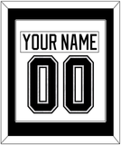 Los Angeles Nameplate & Number (Back) Combined - Road White - Single Mat 1