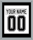Los Angeles Nameplate & Number (Back) Combined - Road White - Single Mat 1