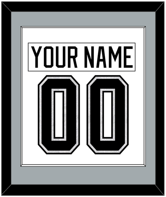 Los Angeles Nameplate & Number (Back) Combined - Road White - Essential Tier 2
