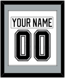 Los Angeles Nameplate & Number (Back) Combined - Road White - Single Mat 2