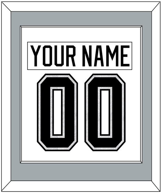 Los Angeles Nameplate & Number (Back) Combined - Road White - Essential Tier 2