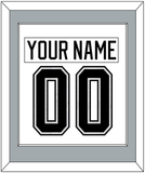 Los Angeles Nameplate & Number (Back) Combined - Road White - Single Mat 2