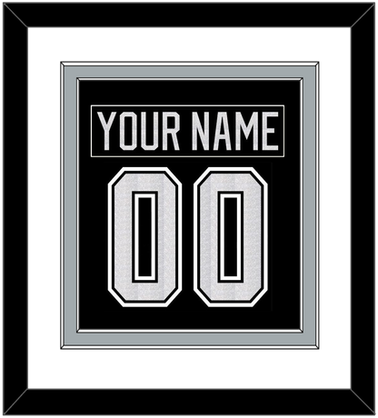Los Angeles Nameplate & Number (Back) Combined - Home Black - Signature Tier 1
