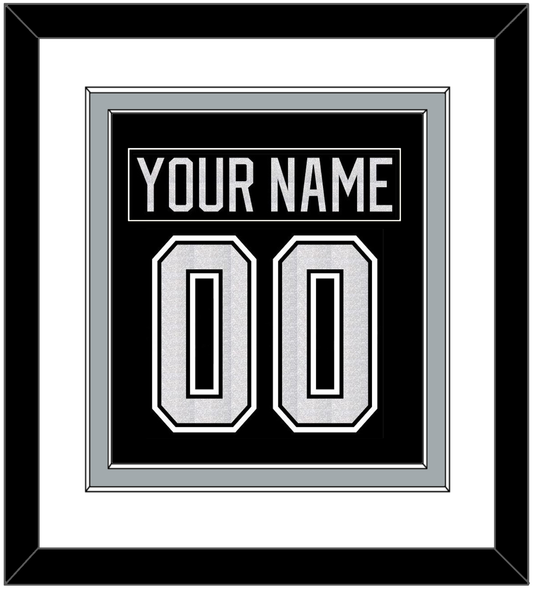 Los Angeles Nameplate & Number (Back) Combined - Home Black - Signature Tier 1