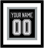 Los Angeles Nameplate & Number (Back) Combined - Home Black - Double Mat 1