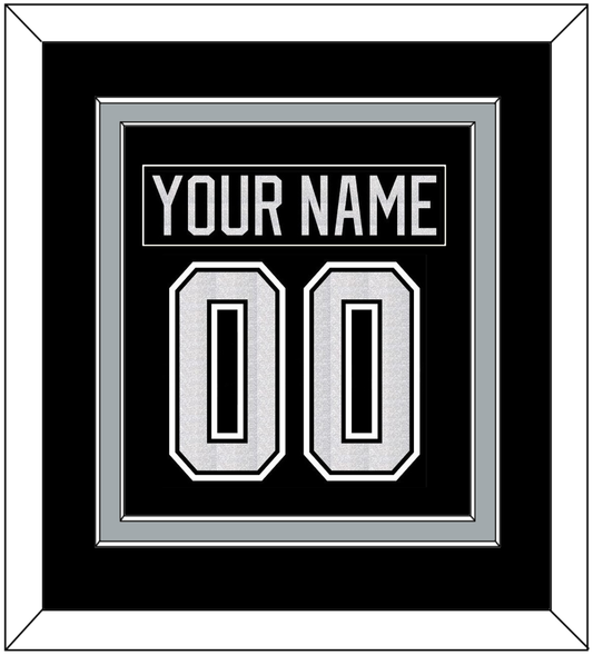 Los Angeles Nameplate & Number (Back) Combined - Home Black - Signature Tier 2