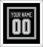 Los Angeles Nameplate & Number (Back) Combined - Home Black - Double Mat 2