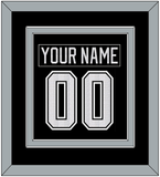 Los Angeles Nameplate & Number (Back) Combined - Home Black - Double Mat 2