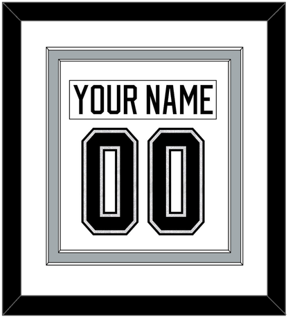 Los Angeles Nameplate & Number (Back) Combined - Road White - Signature Tier 1