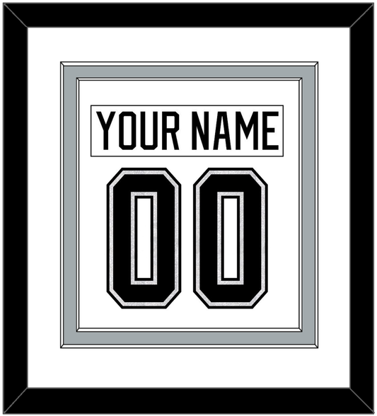 Los Angeles Nameplate & Number (Back) Combined - Road White - Signature Tier 1