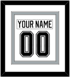 Los Angeles Nameplate & Number (Back) Combined - Road White - Double Mat 1