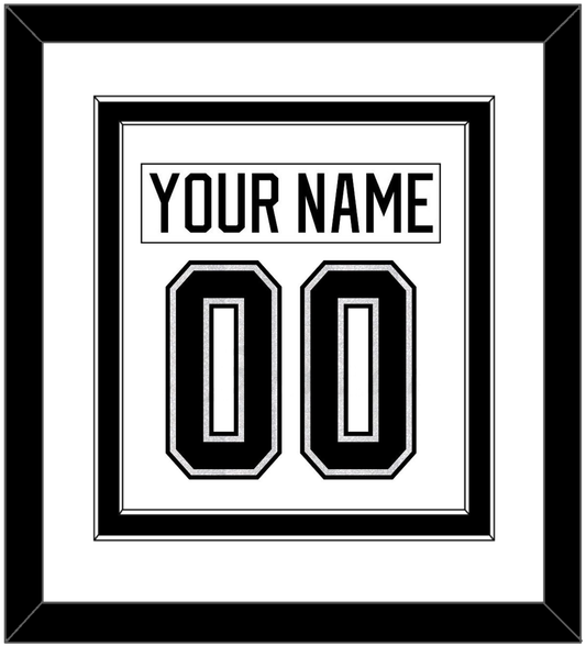Los Angeles Nameplate & Number (Back) Combined - Road White - Signature Tier 2