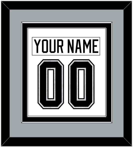 Los Angeles Nameplate & Number (Back) Combined - Road White - Signature Tier 4