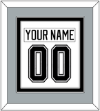 Los Angeles Nameplate & Number (Back) Combined - Road White - Double Mat 4