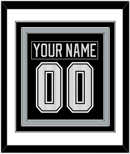Los Angeles Nameplate & Number (Back) Combined - Home Black - Premier Tier 1