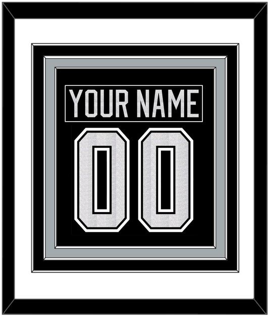Los Angeles Nameplate & Number (Back) Combined - Home Black - Premier Tier 1