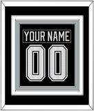 Los Angeles Nameplate & Number (Back) Combined - Home Black - Triple Mat 2