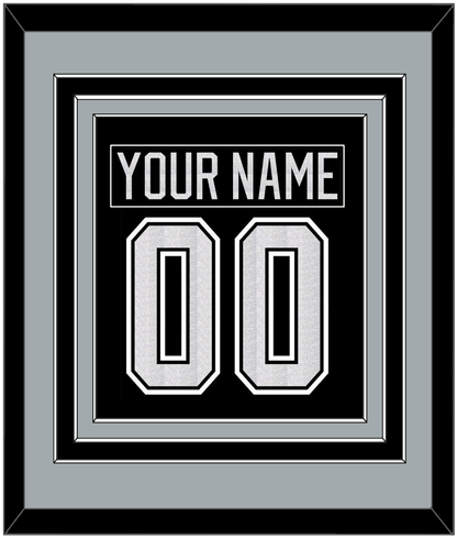 Los Angeles Nameplate & Number (Back) Combined - Home Black - Premier Tier 3
