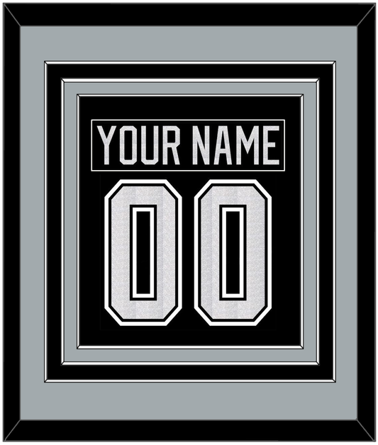 Los Angeles Nameplate & Number (Back) Combined - Home Black - Premier Tier 3