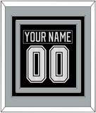Los Angeles Nameplate & Number (Back) Combined - Home Black - Triple Mat 3