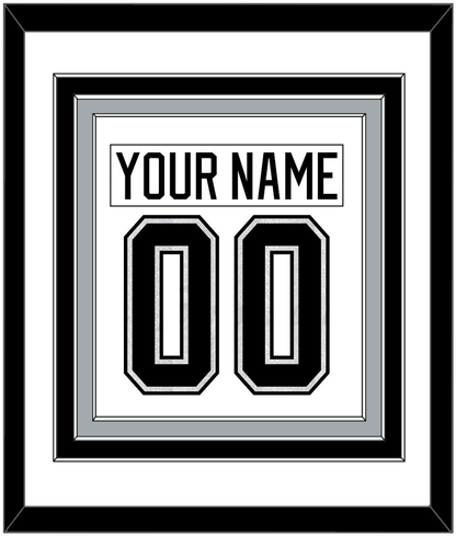 Los Angeles Nameplate & Number (Back) Combined - Road White - Premier Tier 1