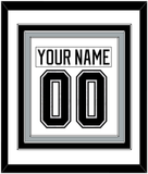 Los Angeles Nameplate & Number (Back) Combined - Road White - Triple Mat 1