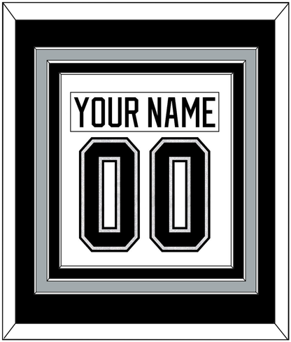 Los Angeles Nameplate & Number (Back) Combined - Road White - Premier Tier 2