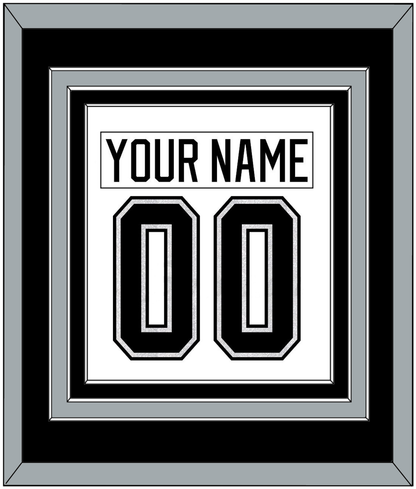 Los Angeles Nameplate & Number (Back) Combined - Road White - Premier Tier 2