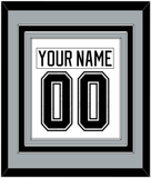 Los Angeles Nameplate & Number (Back) Combined - Road White - Triple Mat 3
