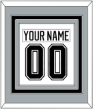 Los Angeles Nameplate & Number (Back) Combined - Road White - Triple Mat 3