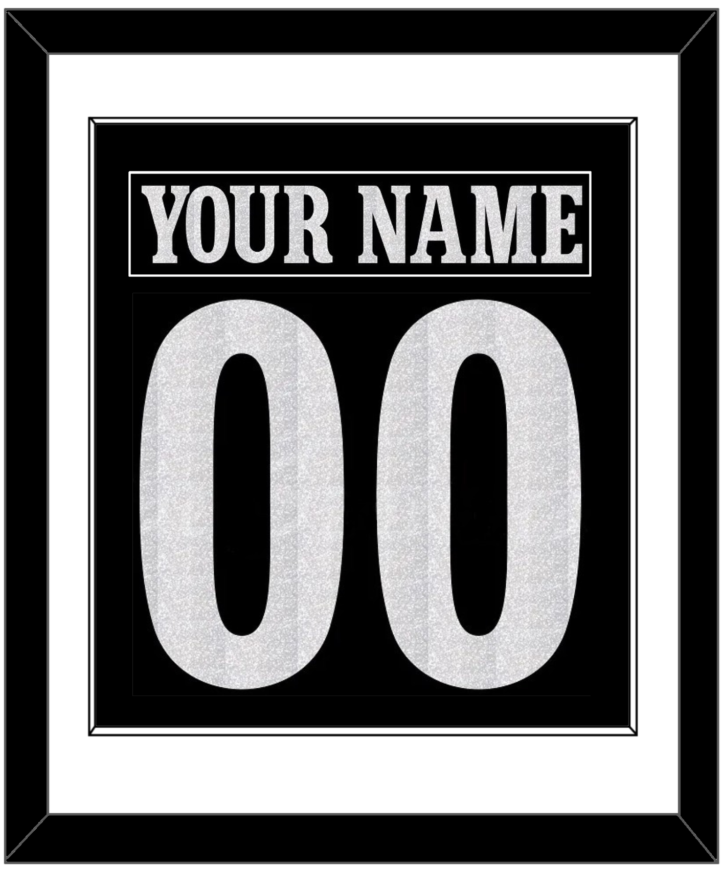 Los Angeles Nameplate & Number (Back) Combined - Alternate Black - Essential Tier 1